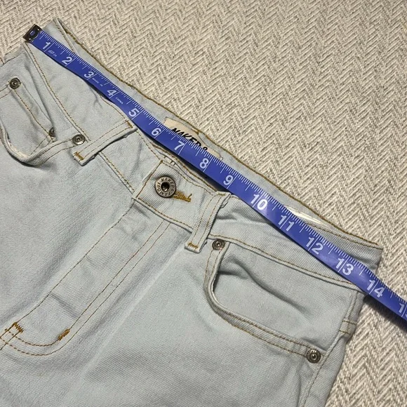 Naked & Famous Denim Light Wash Women's Cropped cuffed Jeans.  Size 29 - Picture 5 of 11